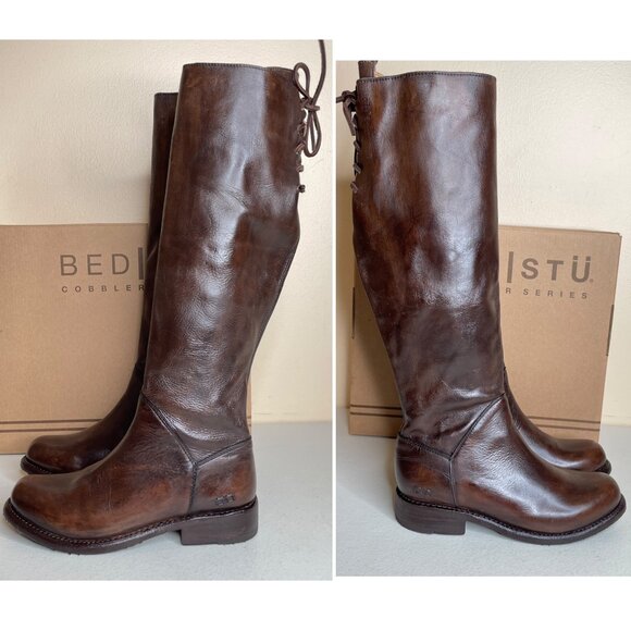 New BED STU Manchester Teak Glaze Riding Boots Size 7 - Picture 3 of 16